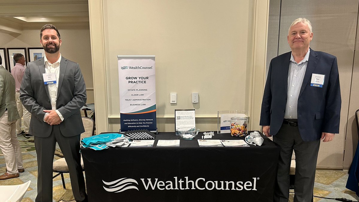 We’re thrilled to be at the NCBA CLE’s 46th Annual Estate Planning &amp; Fiduciary Law Program! Karl and Dan are here to connect and talk about WealthCounsel membership. Stop by for information about our drafting software, educational opportunities, and more!