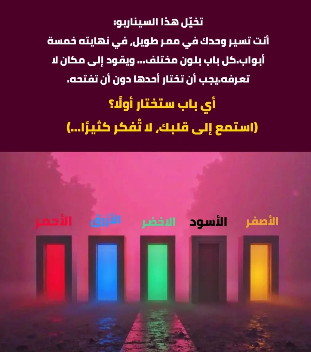 MayadaNassry's tweet image. يللا نلعب ،
كل واحد يختار باب من الصورة و هأقوله معناه نفسيا إيه ...