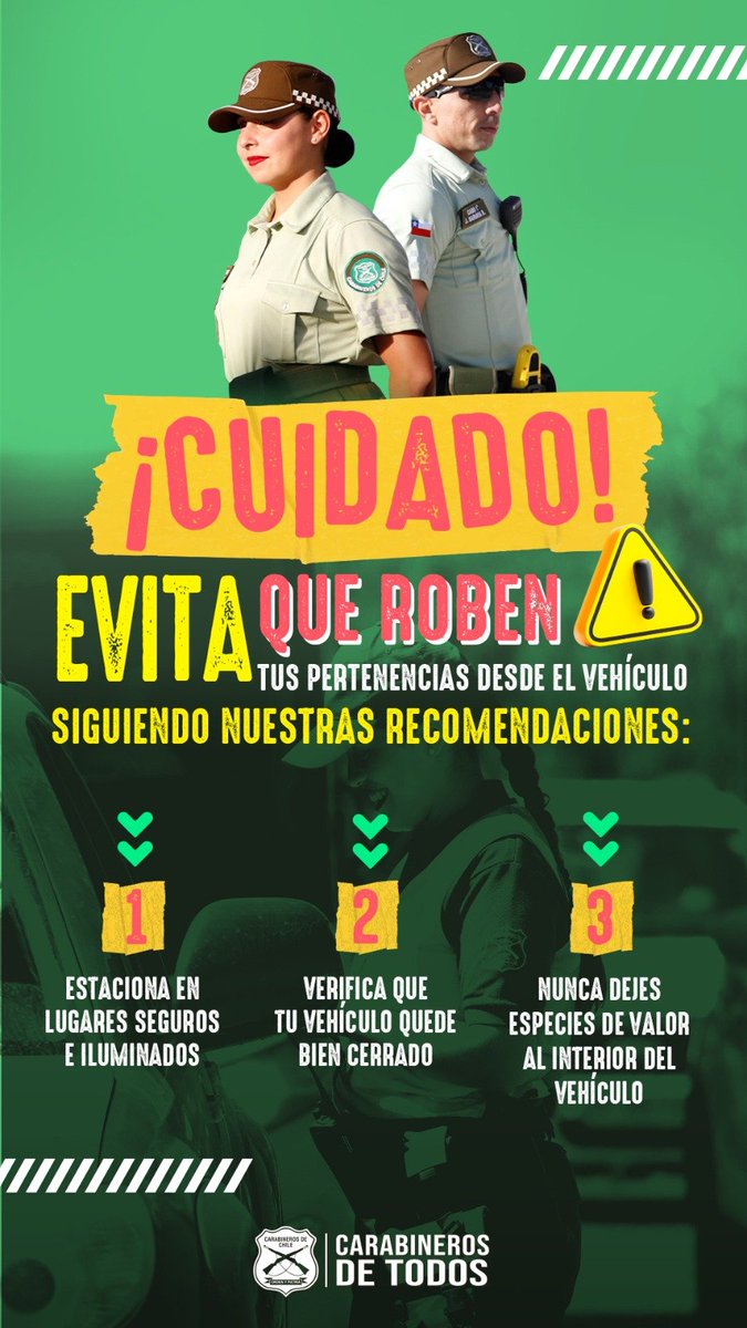 CarabMaule (@carab_maule) on Twitter photo Nuestros <a href="/CarabMicc/">Carab. Plan Cuadrante e Integración Comunitaria</a> de la 3ª.Comisaría de #TALCA recorre diferentes sectores, difundiendo la prevención de delitos de Robos de vehículos y accesorios desde su interior; se entregó material con información referente a ello, recordando estacionar en lugares seguros e iluminados. Nuestros <a href="/CarabMicc/">Carab. Plan Cuadrante e Integración Comunitaria</a> de la 3ª.Comisaría de #TALCA recorre diferentes sectores, difundiendo la prevención de delitos de Robos de vehículos y accesorios desde su interior; se entregó material con información referente a ello, recordando estacionar en lugares seguros e iluminados.