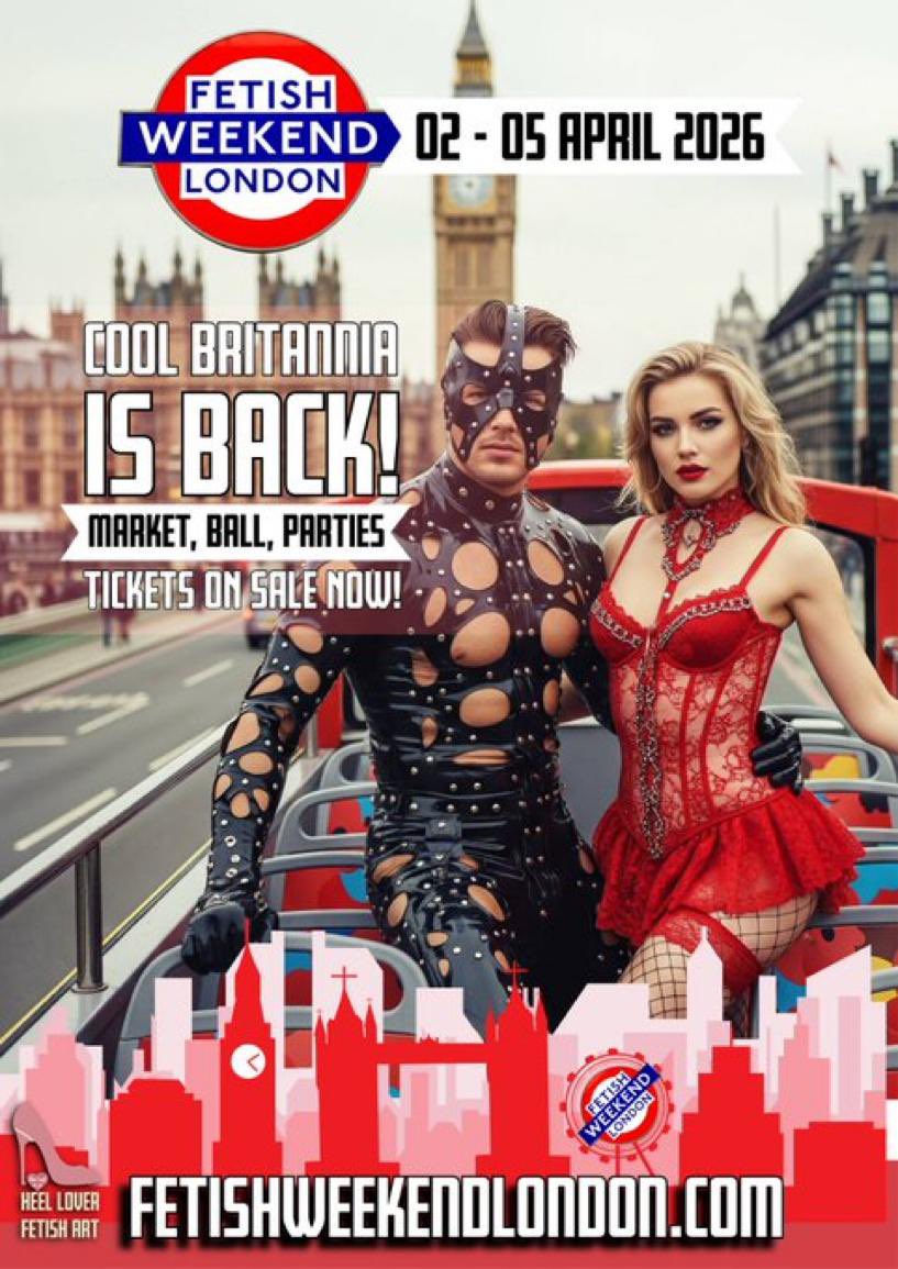 Did you know FWL will be running a kinky bus tour?

 THURSDAY 2nd April 2026

Kick off a fabulous kinky weekend with a tour on a traditional red London bus departing from our Shoreditch based associated hotel.

Tickets: fetishweekendlondon.com/tickets/#book