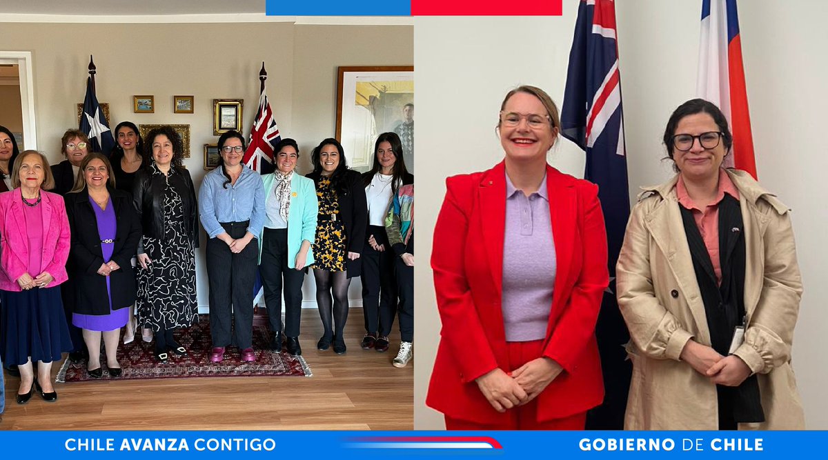 MinMujeryEG's tweet image. 🇦🇺🤝🇨🇱 La visita oficial de la ministra Orellana a Australia buscó fortalecer la cooperación, recoger aprendizajes y abordar temáticas clave en políticas públicas sobre género; como la regulación en violencia digital y aborto, en el marco de la implementación de la #LeyIntegral💜