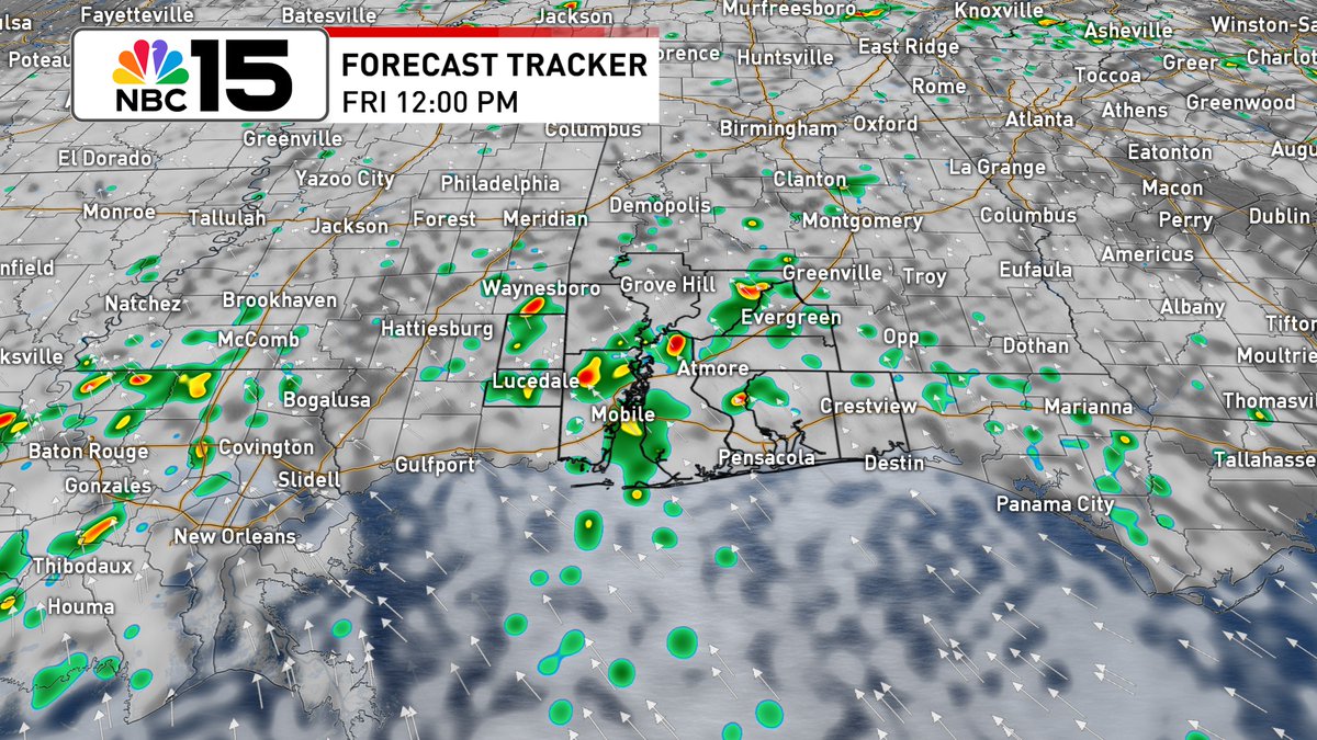 Kelly_WPMI's tweet image. Lingering moisture will lead to high rain chances again to close out the workweek, but by the weekend we'll trend drier as high pressure builds back in. @mynbc15
mynbc15.com/weather