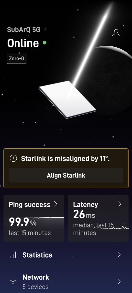 olaw3fa's tweet photo. @Starlink service restored. thanks https://t.co/simb9IuvLL