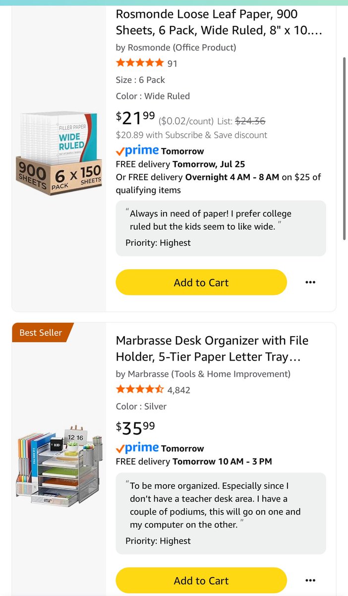 Barajas - Middles Math (@kridijuly4) on Twitter photo Hello! ๐4๏ธโฃ๐
I have six items on my list ranging from $12-$36. Iโd appreciate any help with these.
๐๐ผIโm Kristi
โ๏ธ6th grade math
โฅ๏ธyear 18
โ ๏ธNorth Texas
โฃ๏ธ3rd school/district
โฆ๏ธ3 double-blocked classes
Can you help #clearthelist?
Please & thank you!
amazon.com/hz/wishlist/lsโฆ Hello! ๐4๏ธโฃ๐
I have six items on my list ranging from $12-$36. Iโd appreciate any help with these.
๐๐ผIโm Kristi
โ๏ธ6th grade math
โฅ๏ธyear 18
โ ๏ธNorth Texas
โฃ๏ธ3rd school/district
โฆ๏ธ3 double-blocked classes
Can you help #clearthelist?
Please & thank you!
amazon.com/hz/wishlist/lsโฆ