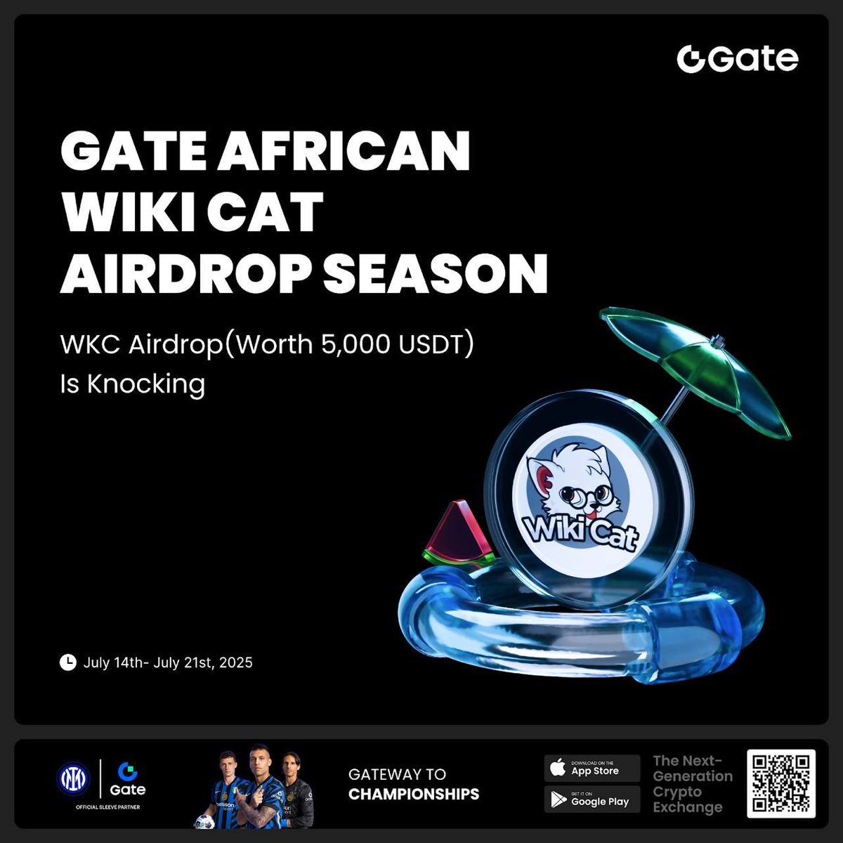 🚨 Attention Wiki Cat Fans! 🚨 Welcome to Gate where the purr-fect trading  rewards await! 🐱 Join the @wikicatcoin Trading Fiesta! Trade WKC and sink  your claws into a 5,000 USDT prize