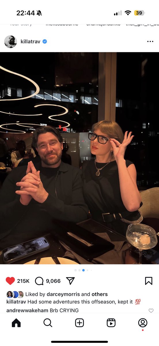 loverofrep13's tweet image. TAYLOR ON TRAVIS INSTAGRAM! ❤️❤️