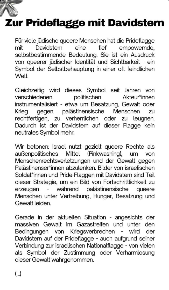 Karimjsmlchr's tweet image. Auf dem lesbischen/queeren Dyke march in Berlin gilt dieses Jahr ganz explizit Davidsternverbot. Der Antisemitismus wird in Teilen der deutschen Linken immer offener.