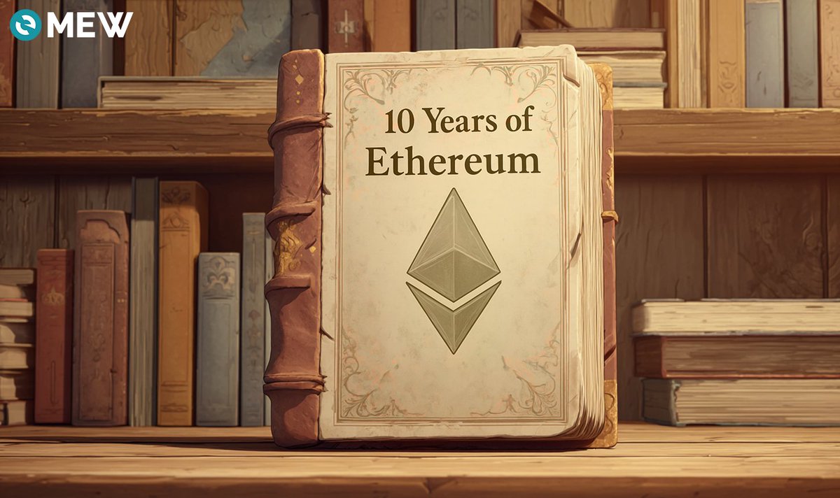 myetherwallet's tweet image. Do you remember where you were during The Merge? 🐼 What about the infamous DAO hack - were you around back then? 👀
Ethereum's lore is deep. Brush up on your Ethereum history, read our latest blog piece "10 years of Ethereum in 10 chapters" below! ⤵️
myetherwallet.com/blog/10-years-…