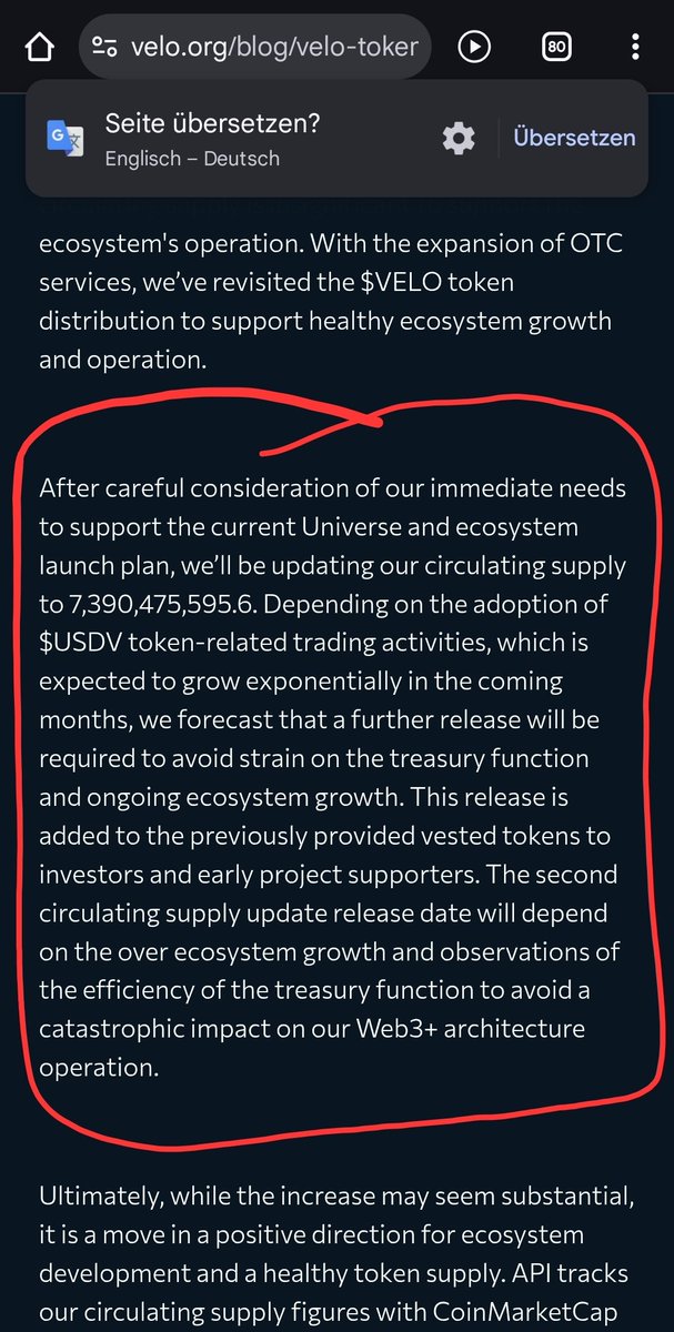 sidekick011's tweet photo. This is the reason for the growing circulating supply... everything is going according to plan!

$VELO https://t.co/my6GsMIViB