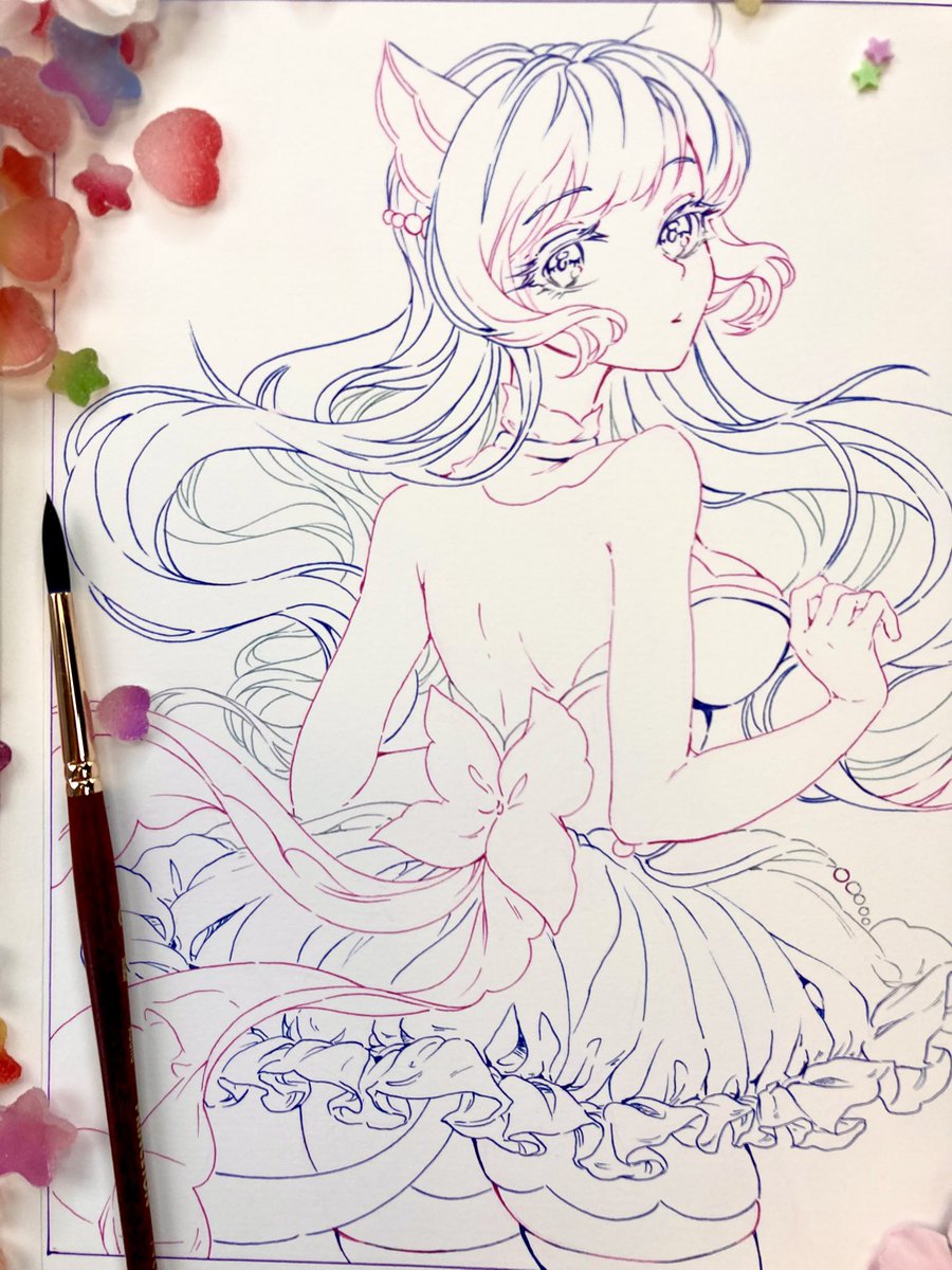 oakteaparty's tweet image. Starting a new piece today! My OC Oki 💖💓💕
Live now painting cuuute anime girls in watercolor! 🎉💖💕
🎉 twitch.tv/OakteaParty 💫