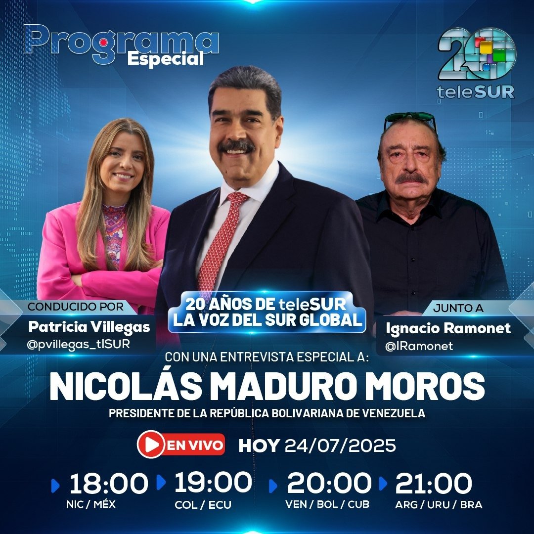 Hoy, celebramos a lo grande con invitado de lujo en casa! Les esperamos! <a href="/teleSURtv/">teleSUR TV</a>