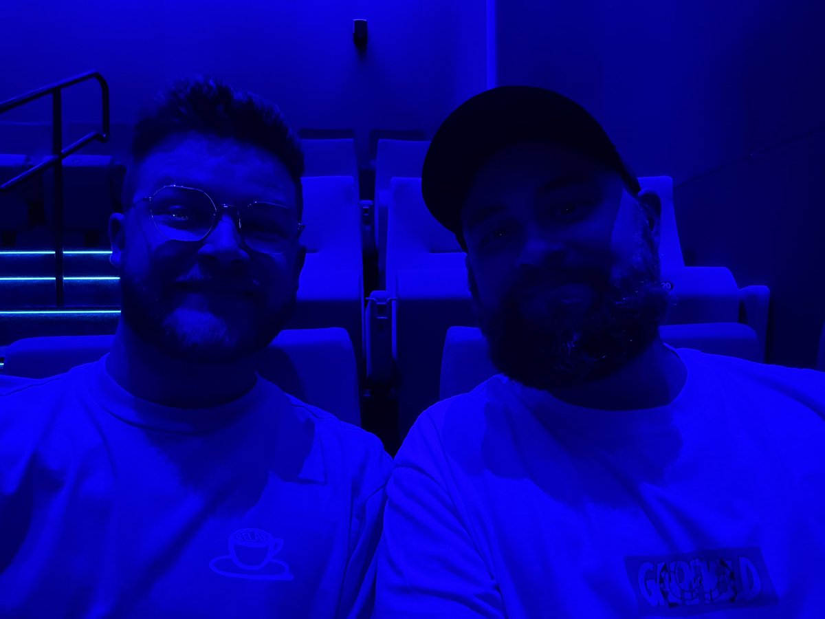 ABiteOfPod's tweet image. Seated! (Theater has blue lights on!)
#FantasticFourFirstSteps