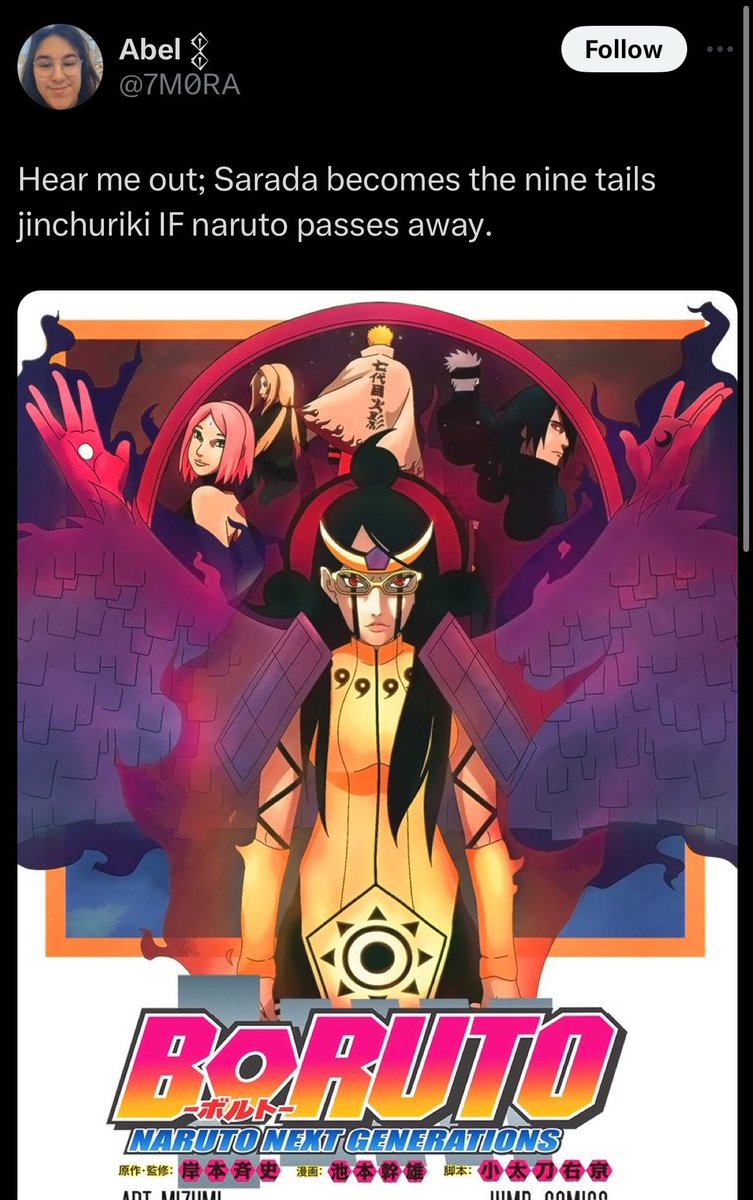 GhostGam1's tweet image. This will always make me laugh😭😭😂😂😂. Sarada fans are soo out of touch my goodness😭