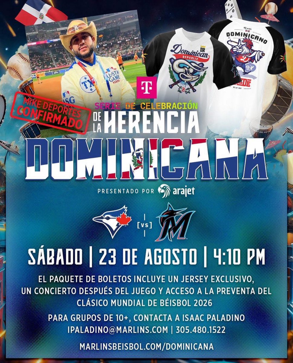 mikedeportes's tweet image. Las bendiciones siguen llegando , Gracias a los @marlins @theofficialdanf por la invitación.🇩🇴🔥🙌🏽 #DeLosAlcarrizos ♥️