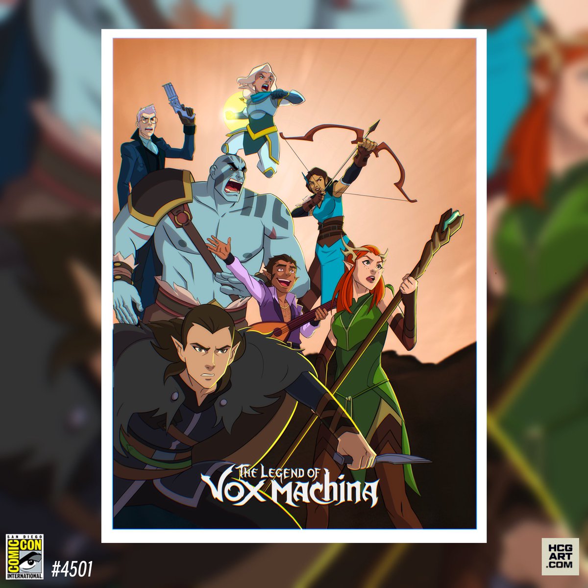 michaelmcgee15's tweet image. Available today at SDCC Legends of Vox Machina from @herocomplexgallery find them at booth 4501 #voxmachina #legendofvoxmachina #percy #vexhalia #grog #pike #scanlan #ampposters #posterart #criticalrole #herocomplexgallery #mikemcgeeillustration #liverpool