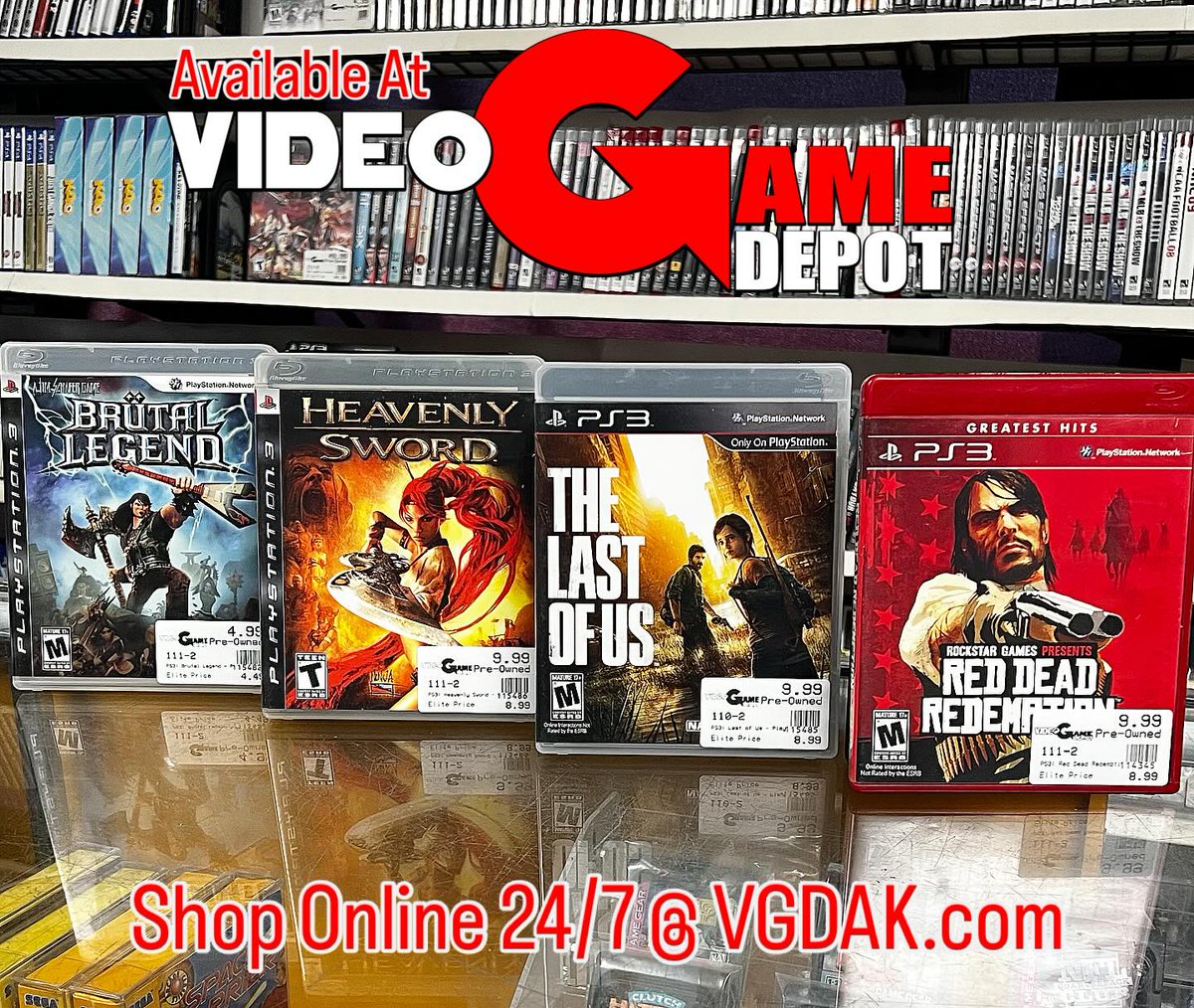 VGDAk's tweet image. Check out the #PlayStation3 games we got in! 
👾
Shop Online 24/7 at VGDAK.com
🕹️
Game On!
#VideoGameDepot
@PlayStation @RockstarGames @EA