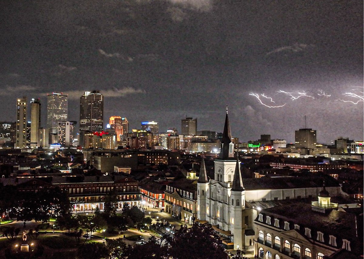 Charged sky over New Orleans