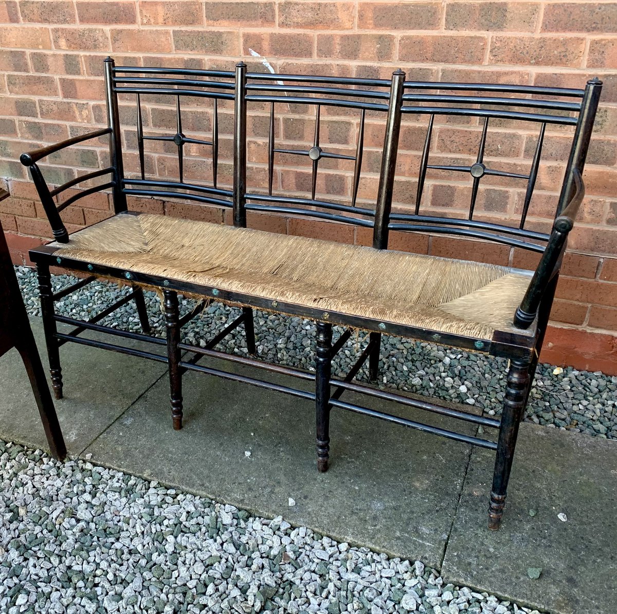 2016industrial's tweet image. Probably my favourite purchase of the year. A Morris Settle (William Morris) retailed by Liberty of London c1890. A rare piece & I love it. ❤️ #antique #libertyoflondon #williammorris #workshop #treasure