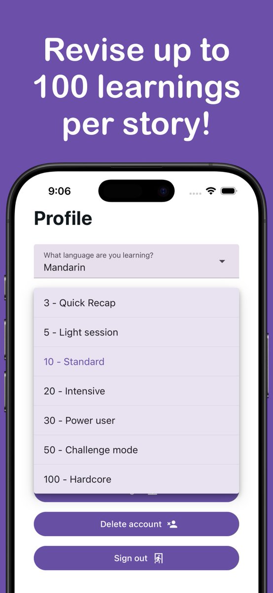 LinguaLoopApp's tweet photo. 🚀 LinguaLoop update is live!
✨ Revise up to 100 learnings/story
🎧 Control when to read/listen
📝 Sharper story generation

Demo: https://t.co/3k4bxbTgw9

📲 iOS: https://t.co/xRVx2dDJIE

📲 Android: https://t.co/QPY9KDVJ8Z

#LinguaLoop #LanguageApp #AppUpdate #IndieDev https://t.co/ZOAOwEdRkI