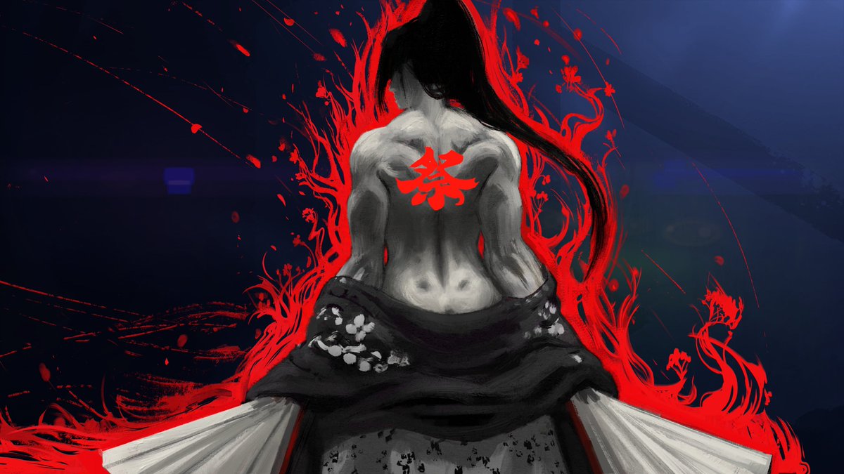 ArtFr0g's tweet image. Here is the full version without text of "Dark Mai" or "Shiranui no Hado", my entry for the Street Fighter 6 art contest II.
Thank you all so much for your support and congrats to those that were chosen!🎨🐸🖌️