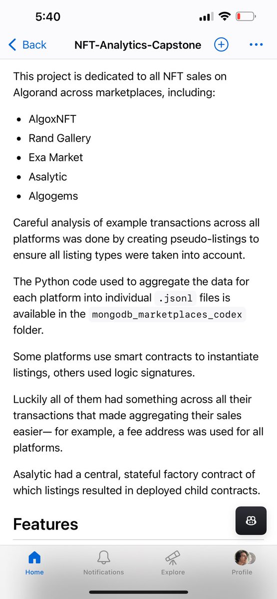 atsoc93's tweet image. Tomorrow is my last day of Software Engineering bootcamp— it took a while but my capstone project (which I submitted at 4PM today) is finally finished.
Over 600,000 NFT sales and hundreds of thousands of Algo across 5+~ years on @ALGOxNFT @RandGallery @EXA_Market @asalytic and…