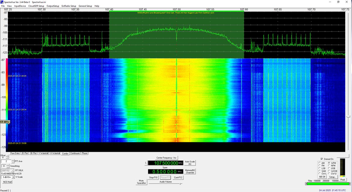 🎛️ Just pushed an update to the USRP B210 to SpectraVue Bridge!
Now supports SpectraVue's gain controls (0/-10/-20/-30dB) with smart mapping to B210 hardware gains (60/45/30/15dB).
No more manual gain tweaking - just use SpectraVue's built-in controls! 🚀
#USRP #SDR #SpectraVue