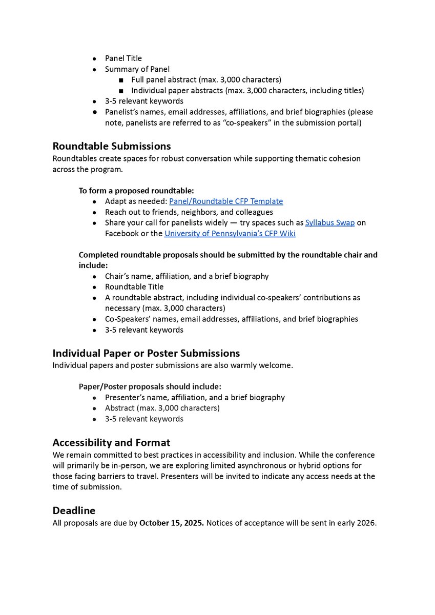 #CFP: ChLA 2026 Call For Papers – "Imagined Spaces, Real Divides:  Neighbors and Neighborhoods in Children's Literature, Media, and Culture"
May 28-30, 2026
Omni William Penn Hotel ~ Pittsburgh, Pennsylvania
Deadline: October 15, 2025
Website: childlitassn.org/2026-call-for-…