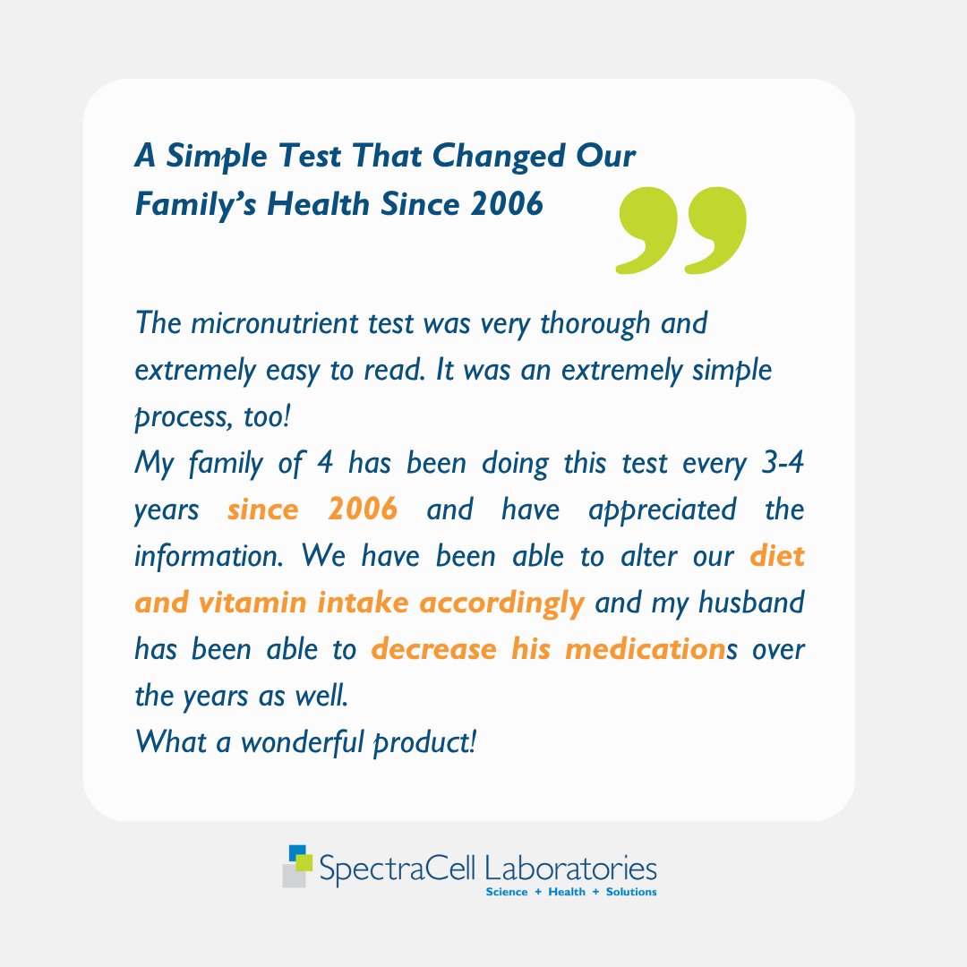 SpectraCellLab's tweet image. You feel off, but doctors say you’re fine? Your body is talking, and SpectraCell helps you to listen. The SpectraCell test finds what’s really missing.
Feel. Test. Heal.
🔗hubs.li/Q03yQfyd0
#SpectraCell #RootCauseNotSymptoms #MicronutrientTest #FeelTestHeal#FunctionalHealth
