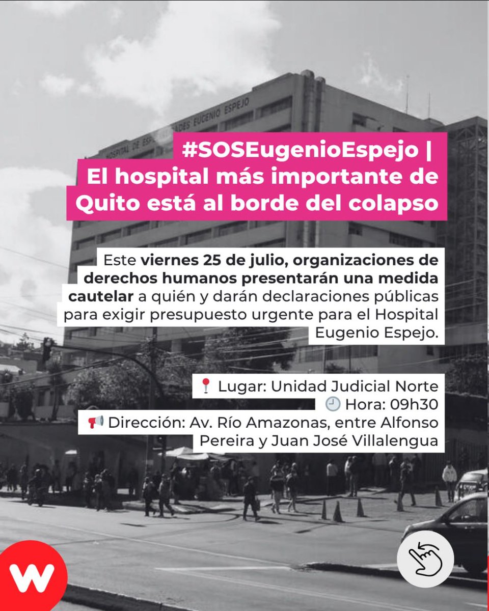 3/3
📍  Toda esta información proviene del Informe General y Alerta de  Situación Crítica por desabastecimiento del Hospital Eugenio Espejo  (junio 2025) y del seguimiento directo del Comité de Pacientes del  hospital.  
💥Mientras el Estado no asigna el presupuesto, la gente