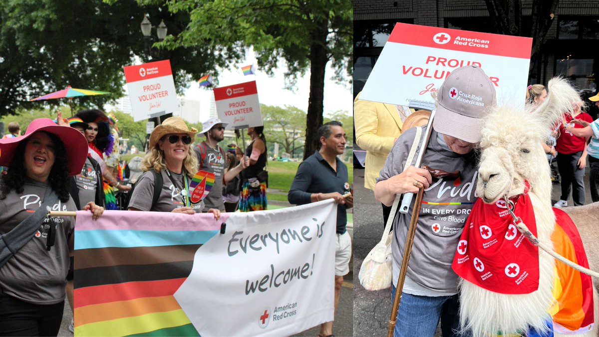 RedCrossCasc's tweet image. The Pride Parade was an absolute blast but we're not done celebrating! Join us as we celebrate a more inclusive donation process at our Portland Pride Drive TOMORROW from 8am to 7pm! We will be giving out shirts, snacks and other giveaway items for donors.❤️🌈
Click here to sign…