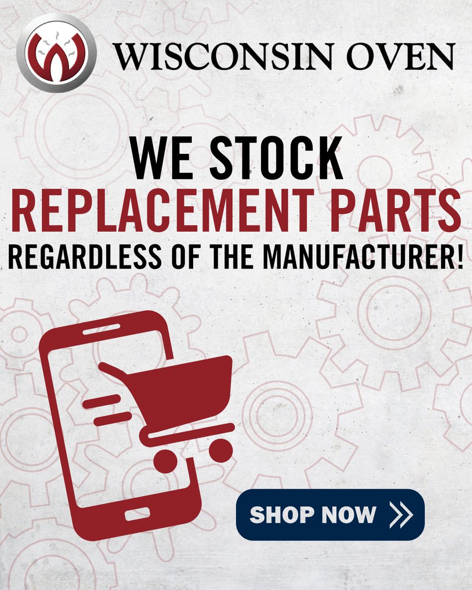 ⚙️ This is your sign to check your stock of replacement parts for your industrial oven!

Wisconsin Oven stocks a large inventory of industrial oven parts, regardless of the oven manufacturer. 

🔧 Learn more:

wisoven.com/parts-and-serv…

#industrialoven #thermalprocessing