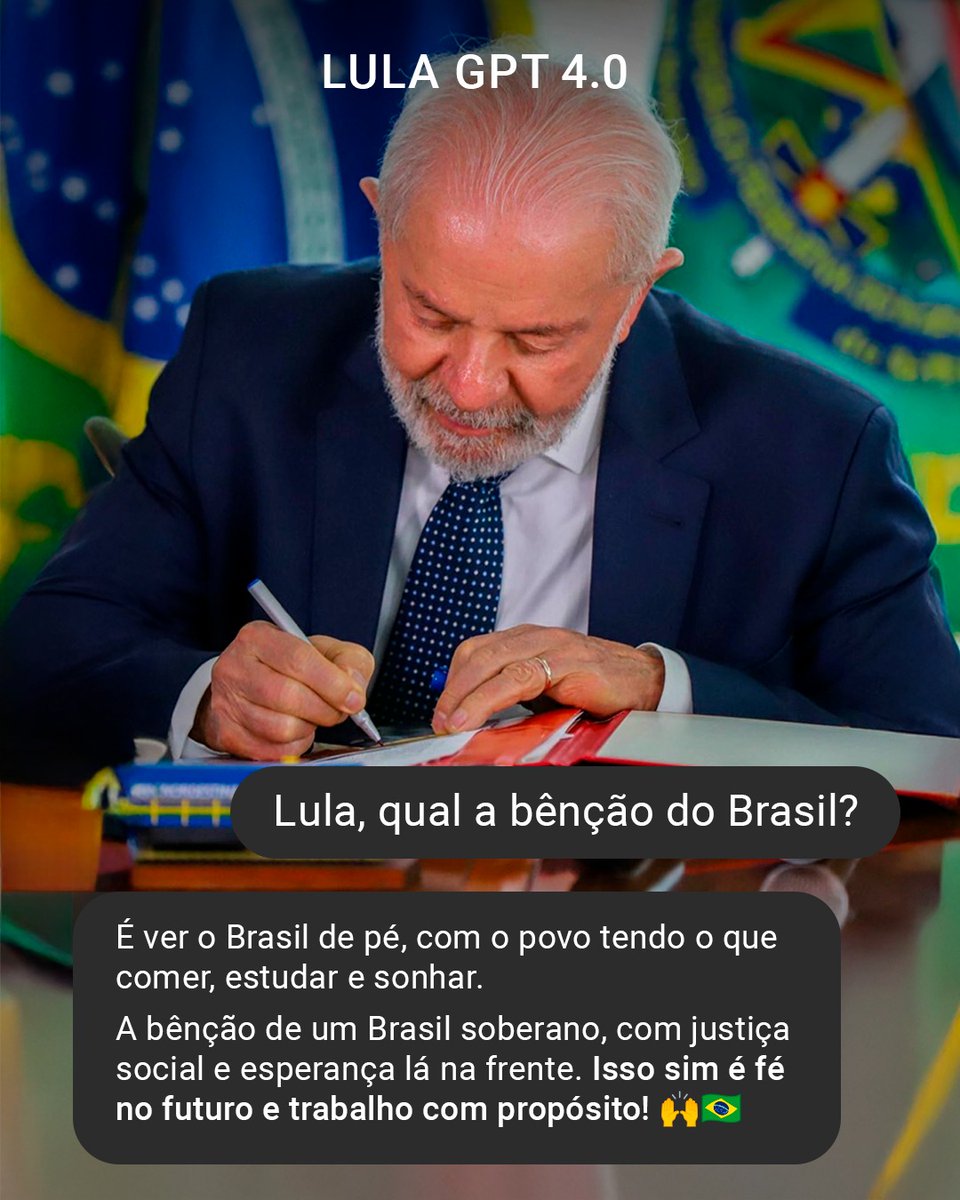 lulaverso's tweet image. A  bênção do Brasil é ter Lula presidente para cuidar do seu povo! 🌟