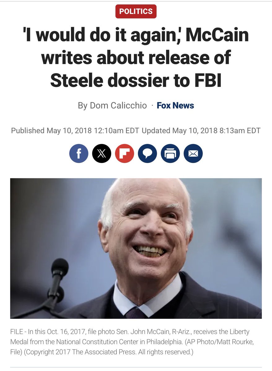 When is the current “lime light” of Russia-gate going to shine onto this silver spoon, killer of men, POS, non-hero John McCain? He was a dirty rotten, ass hurt, small man, that wanted to hurt Trump because he felt that his empty legacy was destroyed. Expose this jerk! <a href="/FoxNews/">Fox News</a>