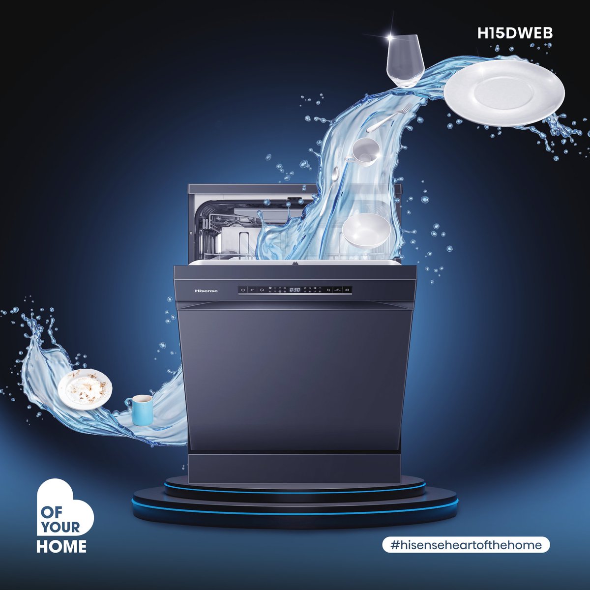 Turn dirty dishes into a distant memory. The Hisense H15DWEB dishwasher is built to handle more with powerful performance and sleek black design.

#HisenseZA #HisenseSA #Technology #Tech #Quality #Hisense #DishwasherGoals #HisenseAppliances