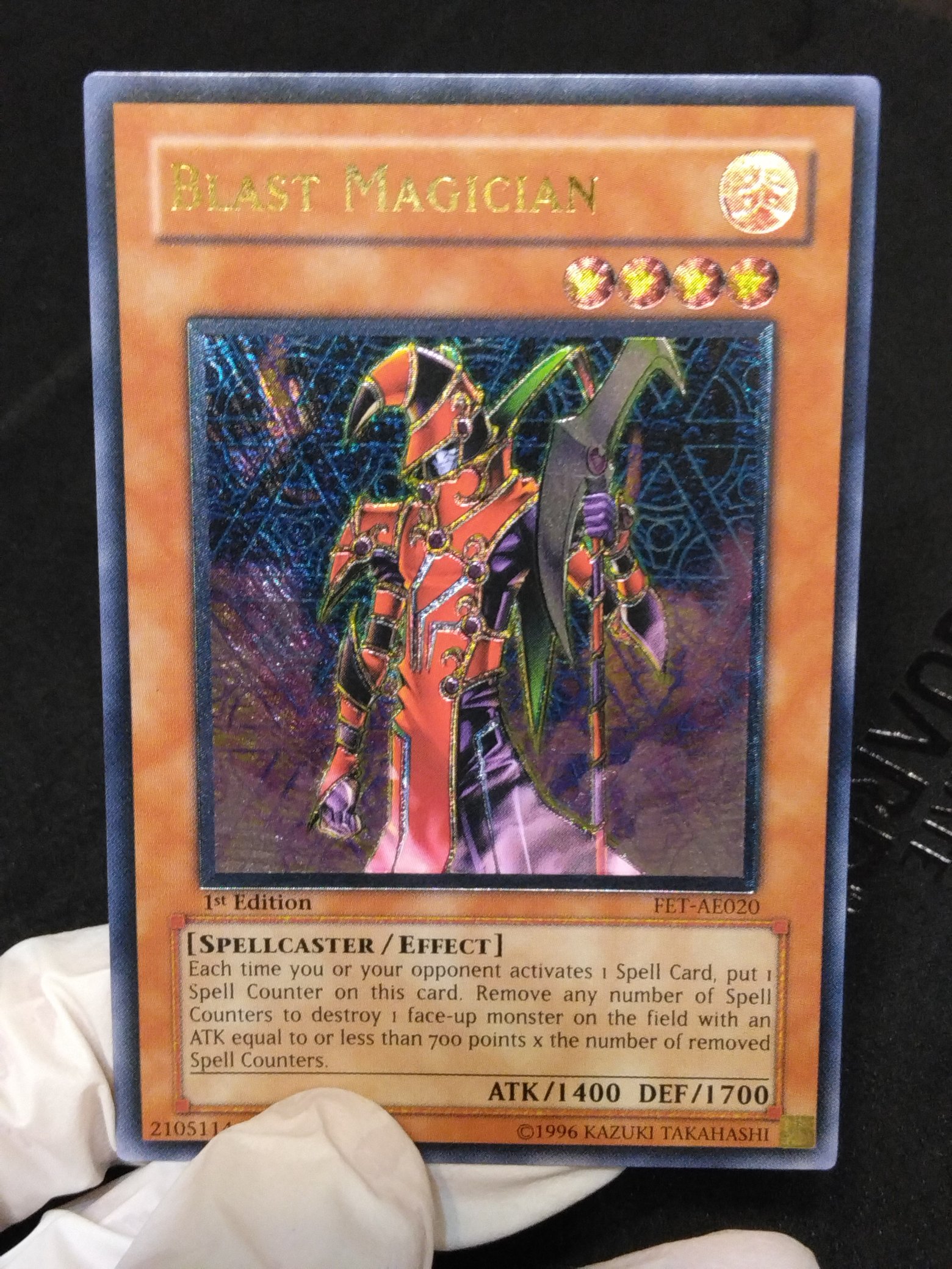 ブラッド・マジシャン　煉獄の魔術師　旧アジア版 遊戯王 ブラッド・マジシャン－煉獄の魔術師－ 【スーパーレア