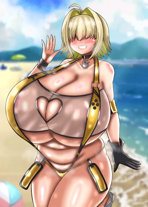 おはようの新作 勝利の女神:NIKKE/メガニケ エレグ:ブームアンドショック でっっっっか!!ドエッッッ!!むちむちたぷたぷお腹たまんねぇですぞ〜… 絶対欲しい…描けば出る…!