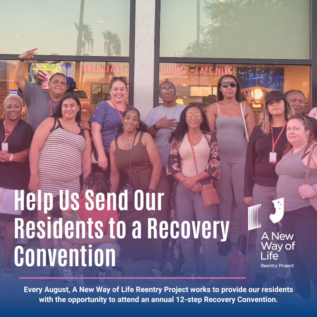 Every August, A New Way of Life helps women in our safe homes attend a recovery convention in Cathedral City, CA. Donate here: donate.anewwayoflife.org/campaign/69491… #ANWOL #FreedomWork #Reentry #RecoveryConvention