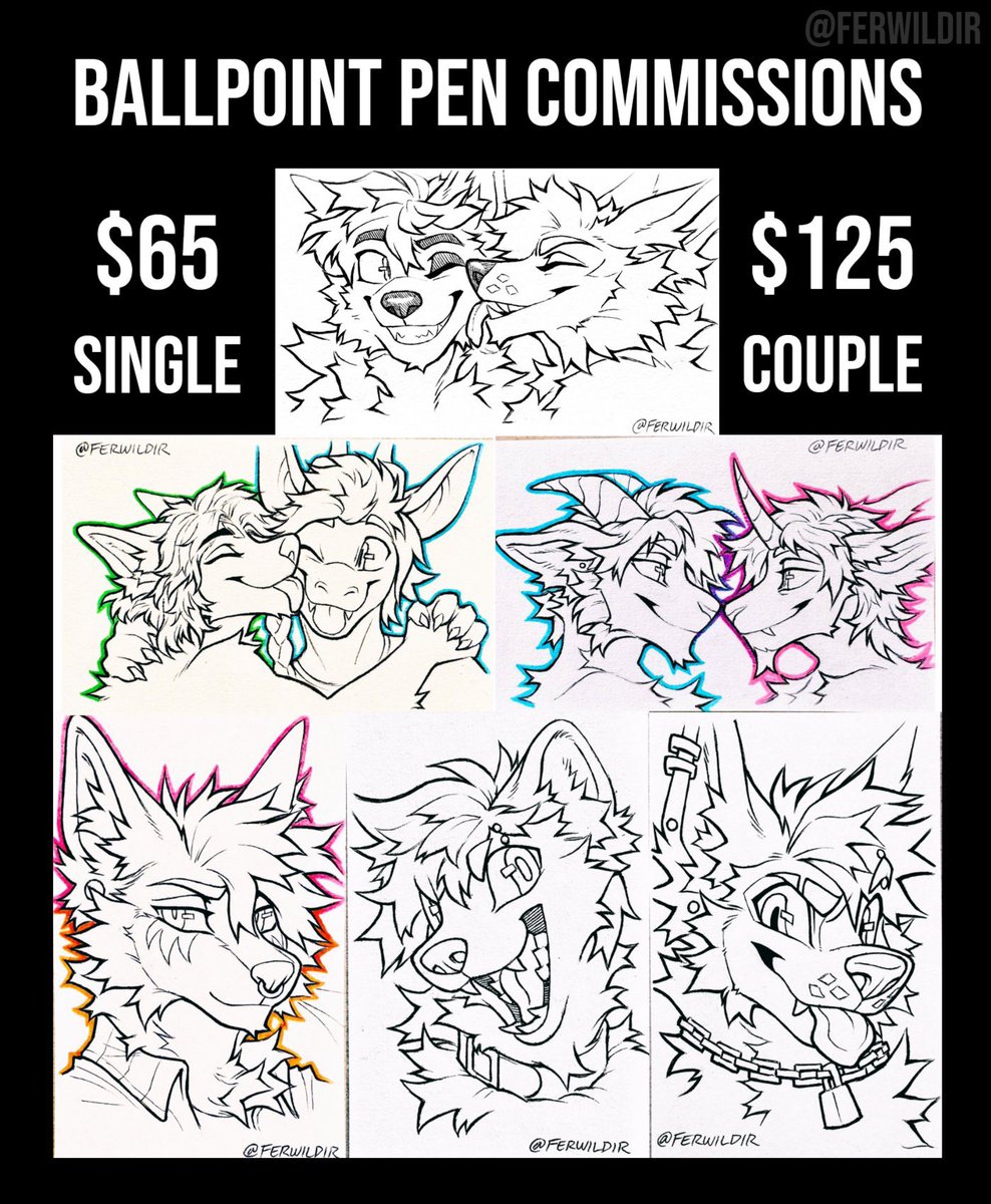 (OPEN) Ballpoint Pen Commissions!
RTs greatly appreciated 🫶💜

More info in 🧵
