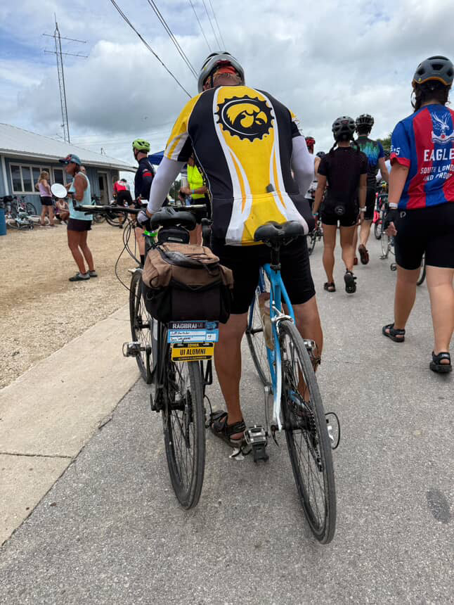 College Jersey Day during <a href="/RAGBRAI_IOWA/">RAGBRAI</a> 🚲🖤💛