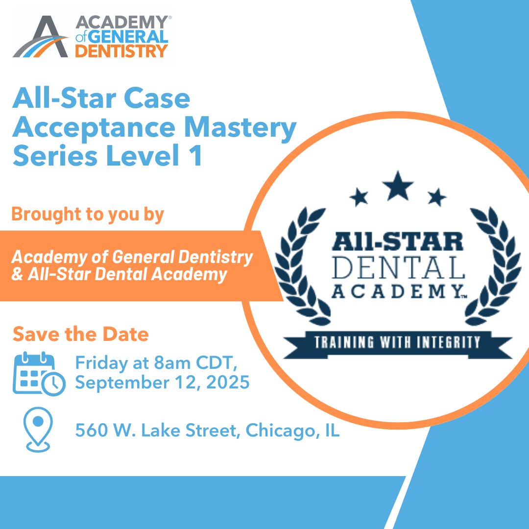 Learn proven strategies to increase case acceptance and patient trust while earning up to 7 CE credits. Register now and save over $400 for this in-person course at AGD headquarters in Chicago. ow.ly/lEtS50WuWs9
#lifelonglearning  #DentalCE