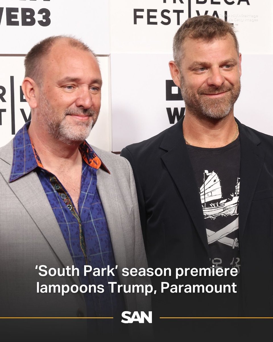 StraightArrow__'s tweet image. An animated version of President Donald Trump’s body, complete with an actual photo of his face, has a shocking new cameo: in bed with Satan.
In the season 27 premiere of “South Park,” creators Trey Parker and Matt Stone unleashed a satirical critique of the president using…