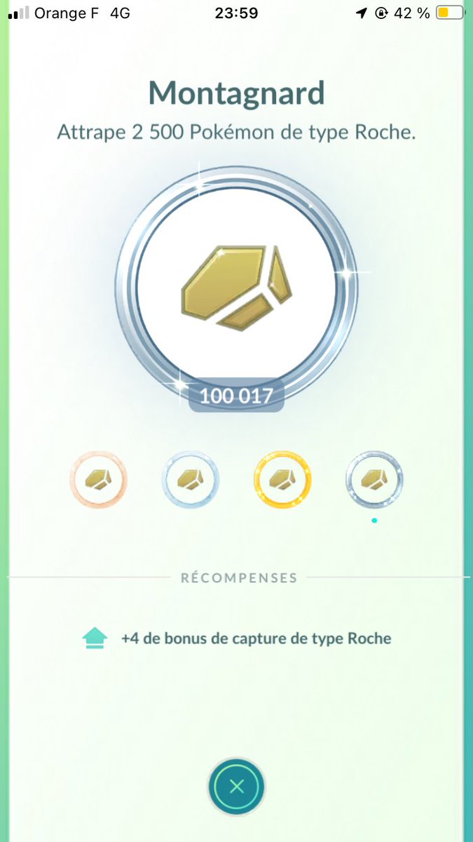 New type medal at 100.000 💪 #Pokemon #PokemonGO