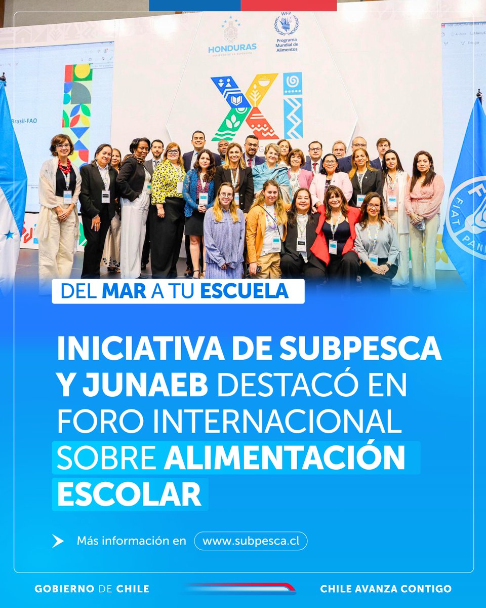 La iniciativa impulsada por Subpesca y <a href="/junaeb/">Junaeb</a> fue destacada por su impacto nutricional, territorial y social, pues permite que productos como la merluza, el salmón, chorito y cochayuyo formen parte de la alimentación escolar en Chile.
🔗bit.ly/471HyAb

#DelMarATuEscuela