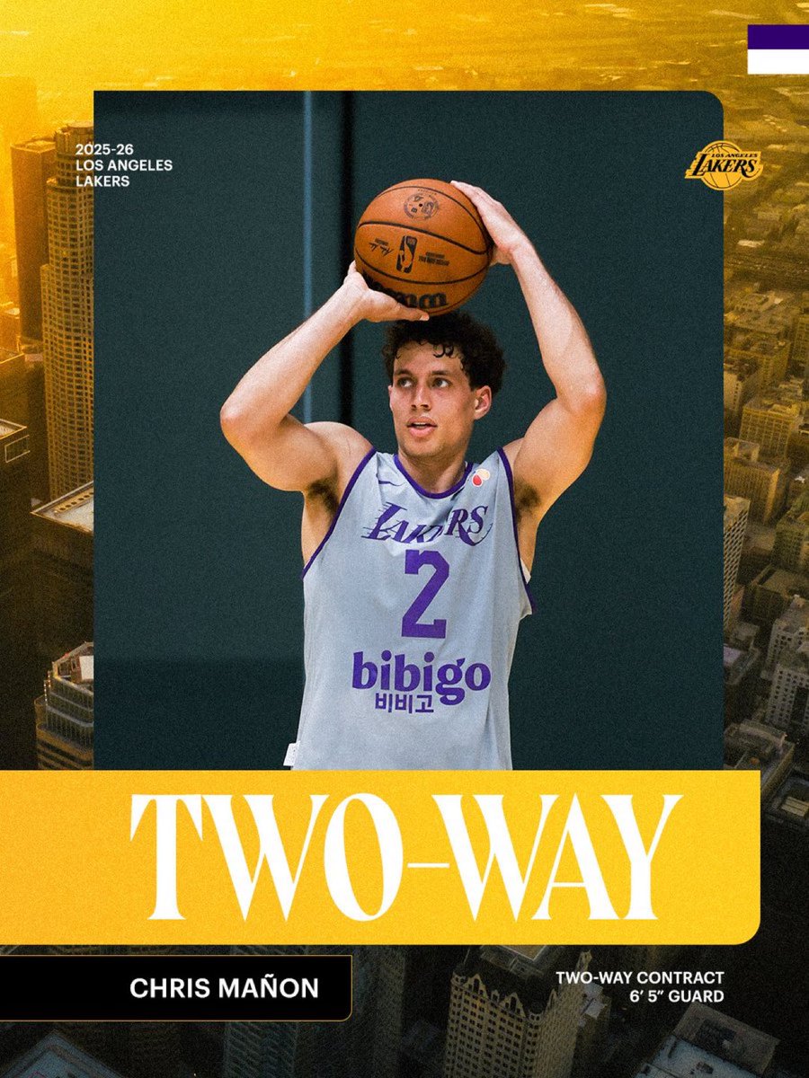 ✅📝 Los Angeles Lakers hacen oficial la firma de Chris Mañon con un contrato dual.
