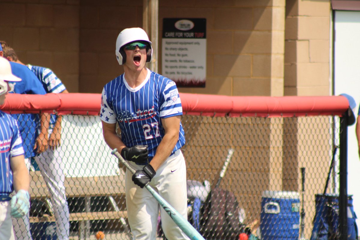 Kindred_Post117's tweet photo. Vikes win a thriller in Xtras vs WF Aces 5-3 Mc(Rigbie)Donald pitches a 7IP, 2ER, beaut highlighted by a bases loaded no out Houdini act (S. Hesse L3U DP &amp; F8 got out of the jam). Maack gets the Save. Fisher with a leadoff 3B to follow &amp; Stanley with the RBI 1B to take the lead. https://t.co/5KiTF0I5jM