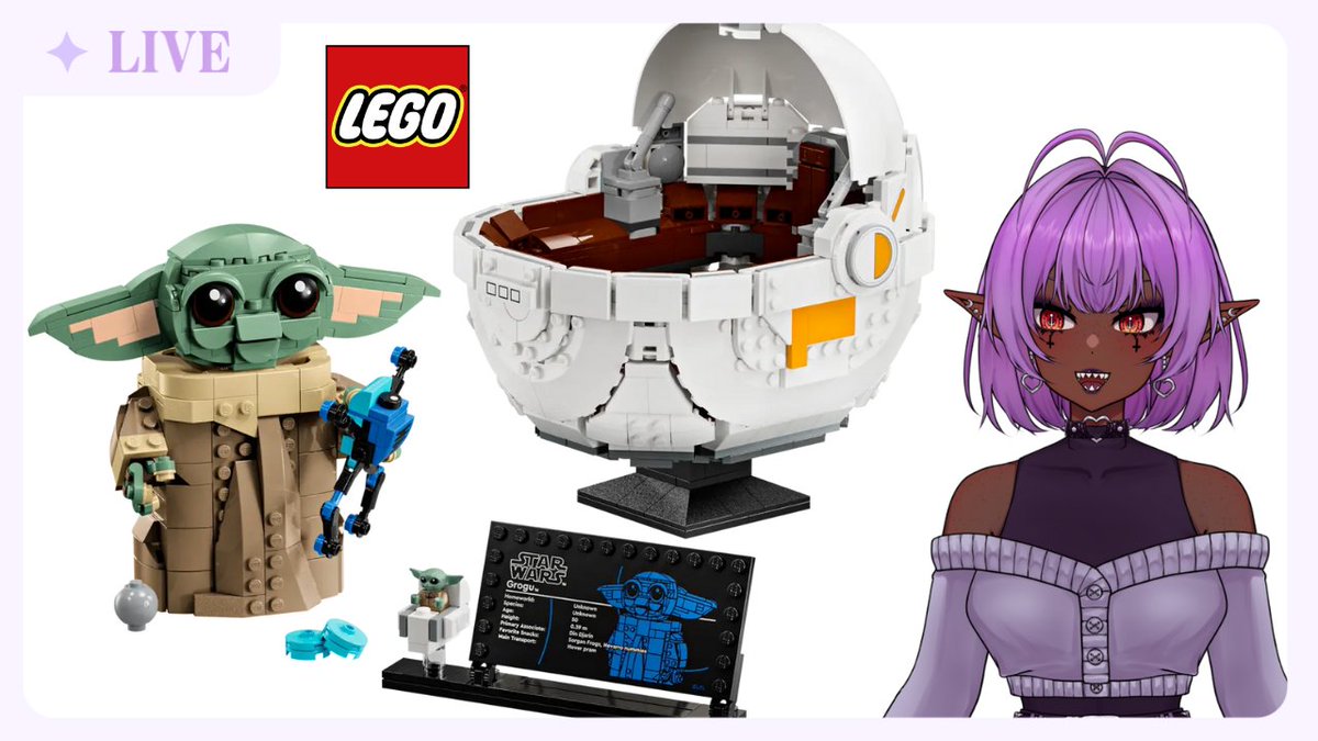 Tyria Carbella 💜⭐☕ (@tyria_the_elf) on Twitter photo Alright, next I'll be building my first Lego set with <a href="/Cupcakem0nster/">CupcakeMonster🧁💖💛💙</a>!
I'll be assembling Grogu™ with Hover Pram from the Star Wars show The Mandalorian! Alright, next I'll be building my first Lego set with <a href="/Cupcakem0nster/">CupcakeMonster🧁💖💛💙</a>!
I'll be assembling Grogu™ with Hover Pram from the Star Wars show The Mandalorian!