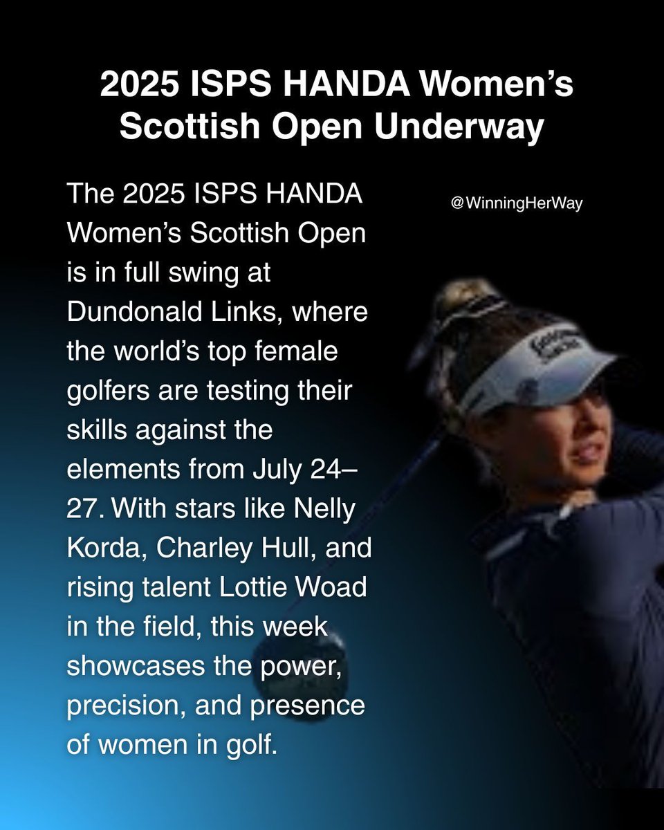 Winningherway's tweet image. The world’s best women are bringing the heat to Scotland🔥 ⛳️ 

#WomensGolf #ISPSHanda #LPGA #DundonaldLinks #ShePlays #WatchHerWork #PowerOfShe #GolfStrong #EliteAthletes #WomenInSports #SupportWomensSports #GrowTheGame #HerTimeToPlay #SheBelieves #GameChangers #winningherway