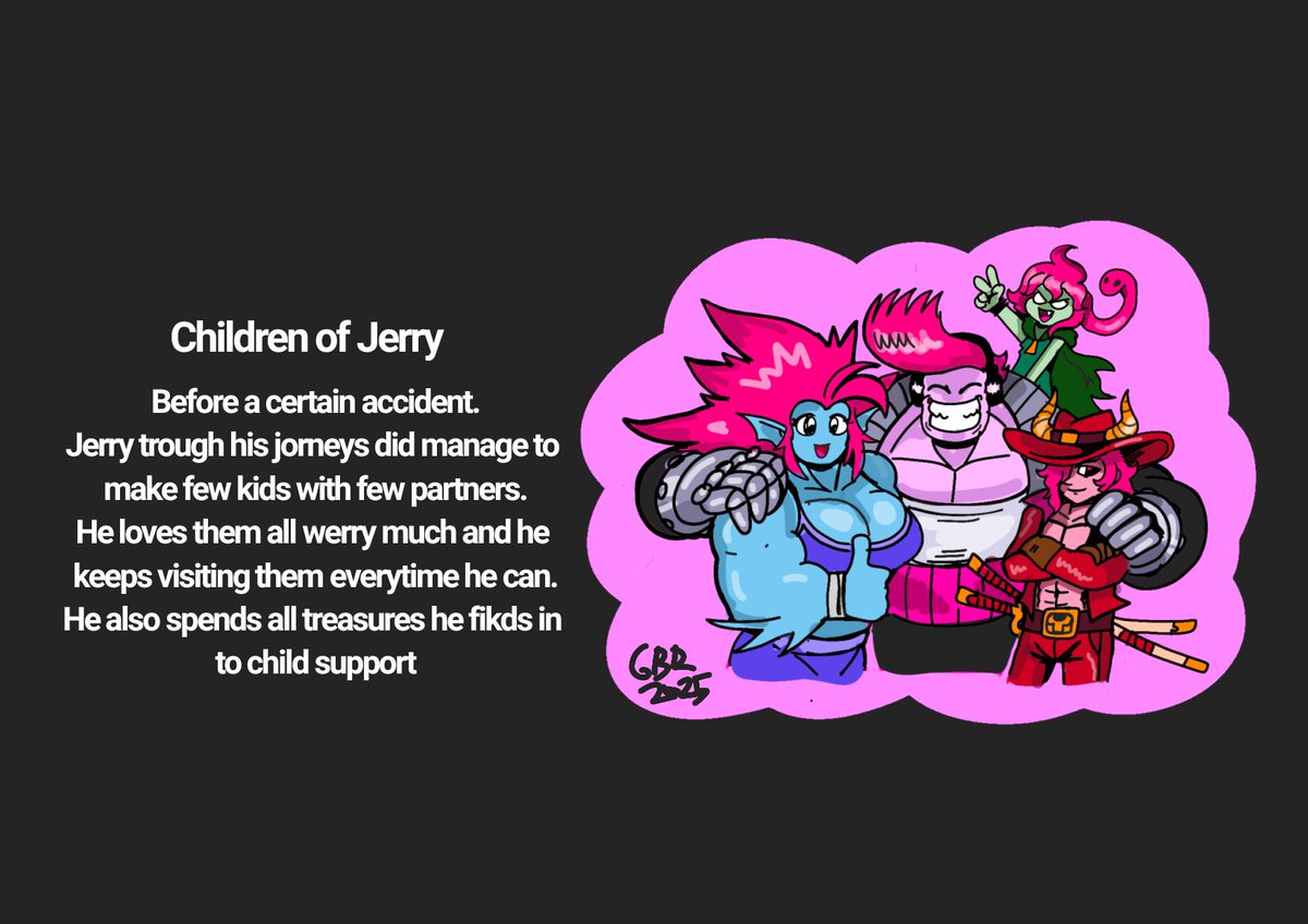 triblefive's tweet image. Names are: Umi (the blue fish girl), viper (snake boy) and Buffalo (red cowboy)
