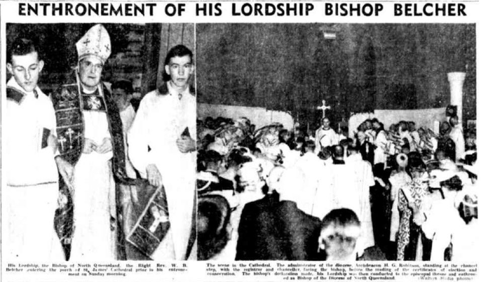 AustAnglican's tweet photo. 25 July 1891: birth (Newbury, Berkshire) of Wilfrid Bernard Belcher, fifth Bishop of North Queensland 1948-1952. #anglican #134years Awarded MC in 1918, served as a Bush Brother in his future diocese 1924-1929; also served before & after his Australian episcopate in South Africa. https://t.co/CrzjukfipD