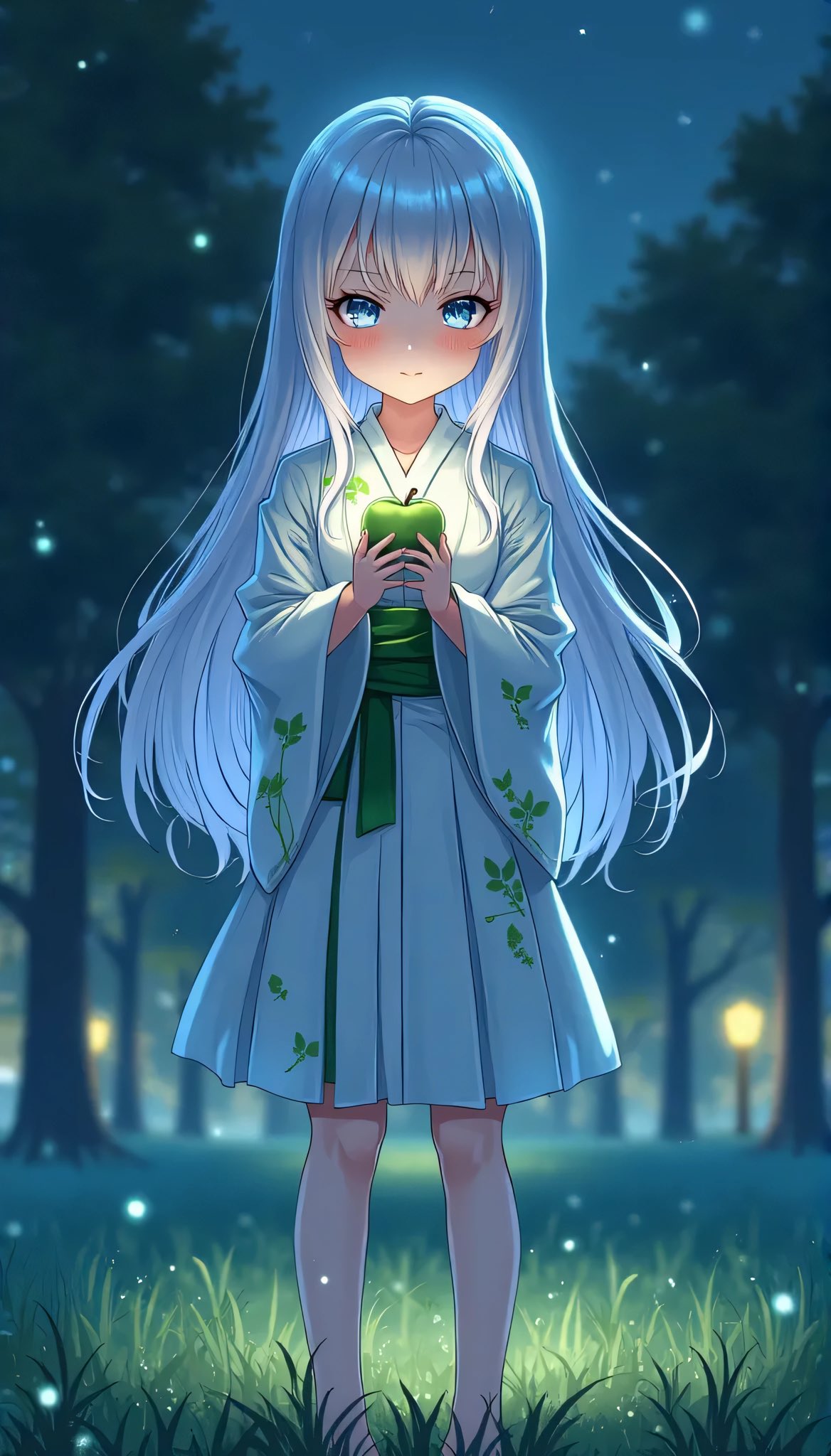 紫色の笑顔のリンゴの小冊子 ギラギラ - ibisPaint